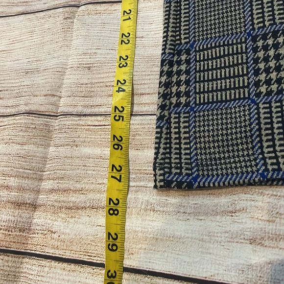 Urban Outfitters Casey pull on flare pant Houndstooth Black Tan Blue Size S - Picture 8 of 12
